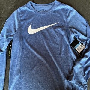 Nike Boys Sz M Blue Long Sleeve Shirt
